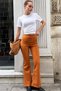 Taba Suede Flared Pants, High-Waisted - 2