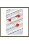 316L Stainless Steel Chain, Gold and Red Four-Leaf Clover Women's Necklace BX