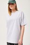 Gray Crew Neck Basic T-Shirt, Oversized, Drop-Shoulder - 2