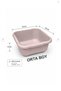 🩷 3-Piece Square Kitchen Bowl Set: Nesting Plastic Vegetable and Fruit Washing Bowls—Blue, Pink, and Green in a Row - 3