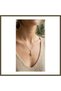 316L Steel Gold-Colored North Star-Style Women's Necklace with Zircon Stones BX