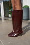 BOBB WOMEN'S BURGUNDY HEELED BOOTS - 2