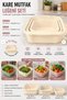 🩷 3-Piece Square Kitchen Basin Set: Nesting Plastic Vegetable and Fruit Washing Basins—Cream, Cream, Cream, in a Row