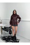 Women's Mock Neck, Zipper-Front, Elastic-Waist, Fitted at Waist Leather Jacket - 5