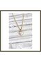 316L Stainless Steel Chain, Gold-Colored, Curved Design, Women's Necklace BX