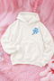 Unisex Snowflake Cat Print Front and Back Design Oversized 3-Ply Fleece-Brushed Inside Hooded Sweatshirt - 2