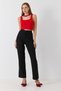 Black High-Waisted Pants, Woven - 2