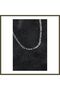 316L Stainless Steel Silver-Colored Fine Figaro Chain Men's Necklace BX