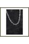 316L Stainless Steel Silver-Colored Link Chain Men's Necklace BX