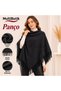 Anthracite Women's Poncho