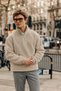 Men's Winter Beige Fleece with Half-Zip - 2