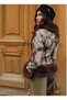 Fur-Trimmed Floral Print Jacquard Jacket - 3