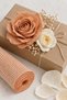 Italian Crepe Paper—White, Cream, and Bronze Shades—5-Color Set, 180 g, 50x250 cm – Flower Making and Crafts - 7
