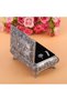 Jewelry Box, Vintage Rectangular Metal with Rose Pattern - 5