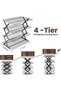 4-Tier collapsible cooling rack for baking,Folding Cooling Grid,Adjustable Stackable Roasting Cooking Drying Wire Cooling Rack for Cookies Baking - 3