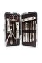 12-Piece Stainless Steel Manicure and Pedicure Care Set with Leather Case - 3