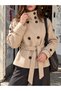 High Collar Buttoned Cashmere Jacket - 3