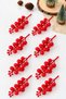 Artificial Fan-Shaped Kokina New Year's Ornament, 6 cm (9-candle), Cherry Branch New Year's Christmas Tree Decoration