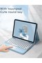 Touch Keyboard Case for Galaxy Tab S6 Lite 10.4" (2022/2020 Model SM-P610/P613/P615/P619) with Detachable Keyboard, Touchpad, Cute Round Key Color, Keyboard Cover (Black) - 4