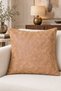 Terra Antique Camel Distressed Patterned Woven Cushion 43 x 43 cm