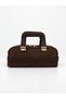 Women's Suede Shoulder Bag with Zip Detail and Gold Accents, Stylish Design, Crossbody Bag and Shoulder Bag 378025GNY - 4