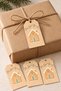 Cream-Colored Cookies with House Design, Perforated New Year's Gift Cards, 50 Count, 4.5 x 7.5 cm - 6