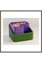 3D-Printed Pistachio Bowl - Dual-Chamber Shell Separator Serving Bowl - Green and Purple BX
