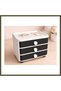 3D-Printed 3-Drawer Jewelry and Makeup Organizer - Desktop Organizer Storage Box BX