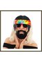 Black-Haired Bandana-Style Hippie Party Glasses, 26x18 cm BX