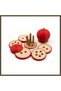 3D-Printed Apple-Shaped Buttonhole Counting Set - Fine Motor Skills Set with Removable Rods by Be BX