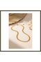 Gold-Colored Bead Necklace, Model 60 cm, Women's, BX