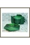 3D-Printed Super Fidget Coaster Set - Hexagonal-Patterned Coaster and Holder - Green BX