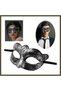 Masquerade Ball Antique Gray Silver Distressed Mask Ball Venice BX