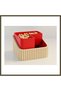 3D-Printed Pistachio Bowl - Dual-Chambered Shell Separator Serving Bowl - Beige and Red BX