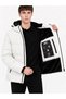 Men's White Hooded Regular-Fit Jacket LF2040819 - 6