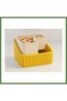 3D-Printed Pistachio Bowl - Dual-Chamber Shell Separator Serving Bowl - Yellow-Beige HB006