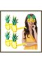 Tropical Hawaii Pineapple-Shaped Party Glasses 9.5 x 14 cm BX