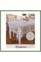 Dertsiz Daimond Model Cream 160x220cm Lace Embroidered Single Tablecloth HB006