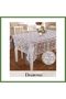 Daimond Model Dertsiz Lace Embroidered Cream 160x260cm Lace Tablecloth, Dining Table Cover HB006