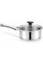 Mega Stainless Steel Sauce Pan, (3 Ltr) with Glass Lid – Ergonomic Cool Handle, Sandwich Bottom, Sleek Modern Appearance, Ideal for Sauces, Soups & More (20cm)
