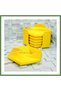 3D-Printed Super Fidget Coaster Set - Hexagonal-Patterned Coaster and Holder - Yellow HB006