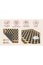 ETA Woven Rug with Wavy Border and Plaid Pattern eta4462 - 5