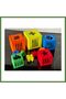 3D-Printed Lattice-Shaped Boxes Nesting Set - Colorful Shape Sorting and Stacking HB006