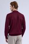 Burgundy Regular Fit Polo Collar Wool Sweater - 5