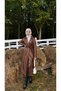 Women's Waist Tie Balloon Sleeve Leather Trench