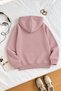 Pink Girls' Hooded Sweatshirt with Butterfly Embroidery and Brushed Inside Hem 25028 - 4