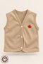 Unisex Baby Vest Made of Cotton Jersey with Leaf Print (Non-Lycra)