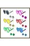 Dangling Disco Ball Earrings, Retro Hawaii, 5 Colors, 6 Pairs, BX