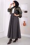Plaid Flared Skirt, Black and Tan - 7