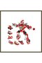 P605001 6-in-1 Red Egg Model 45-Piece Building Block Toy BX